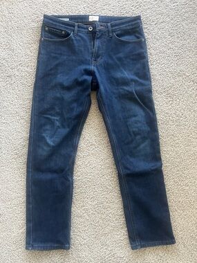 Weatherproof Vintage Men’s Regular fit Fleece lined Jeans in Dark Blue